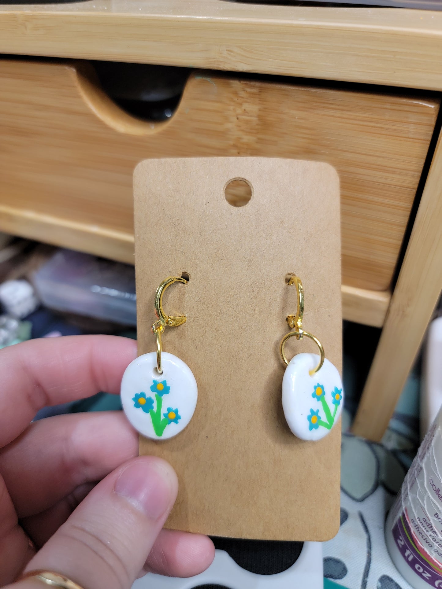 handmade little flowers earrings