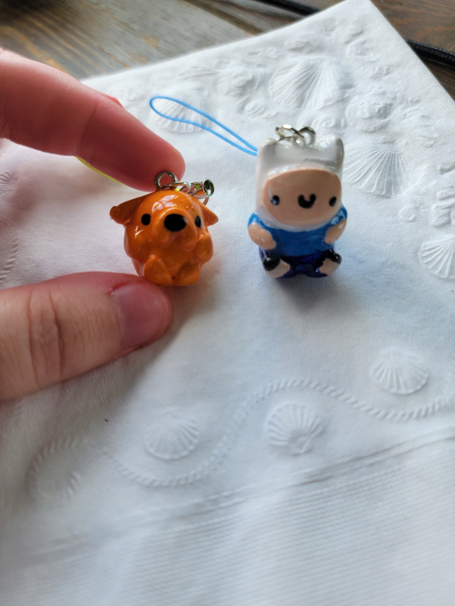 finn and jake bff keychains