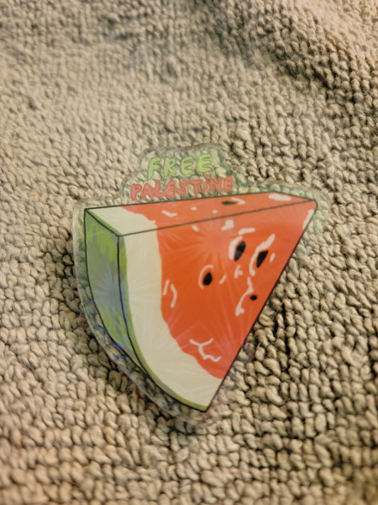 free palestine watermelon slice pin