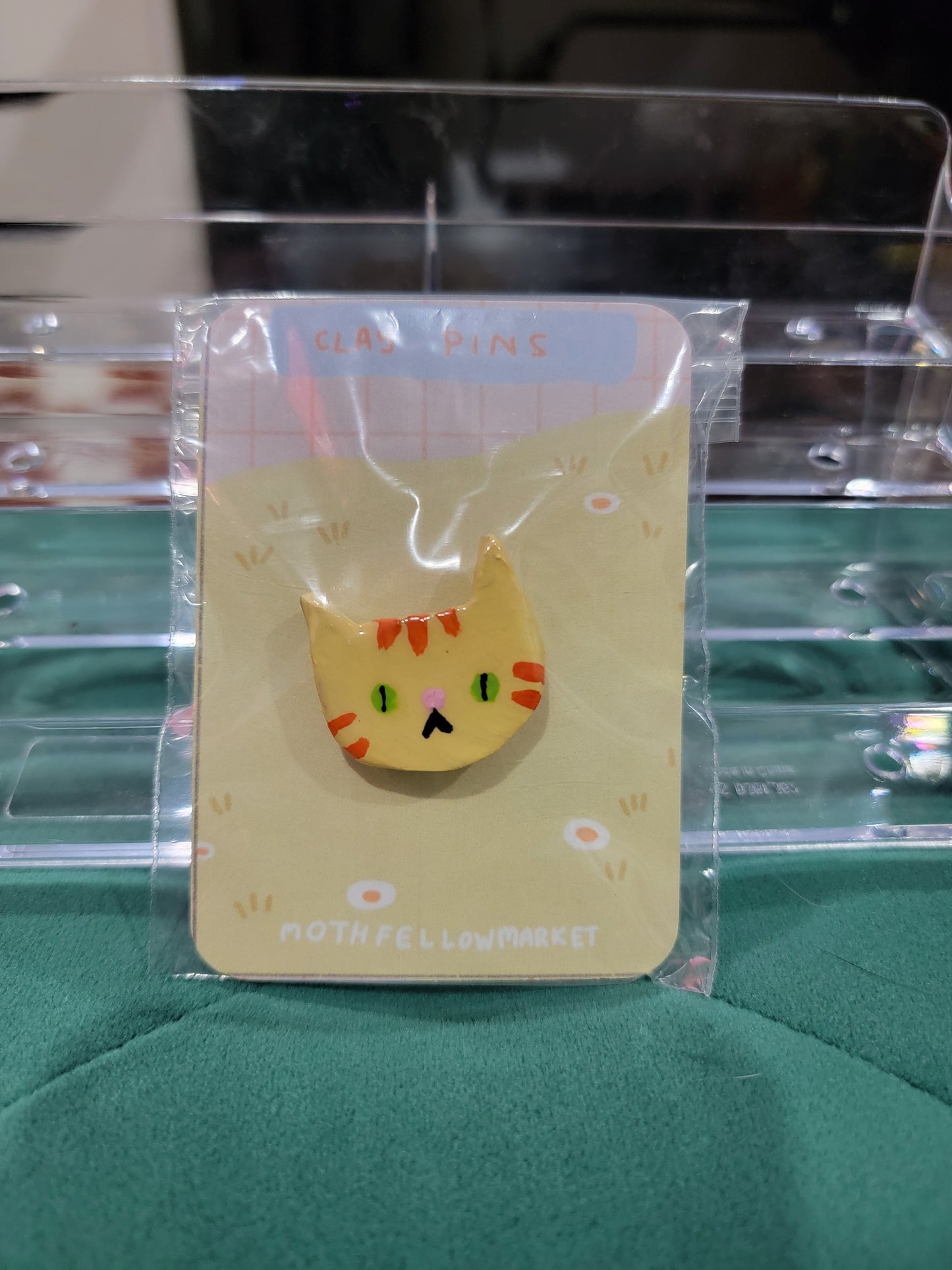 cat clay pin