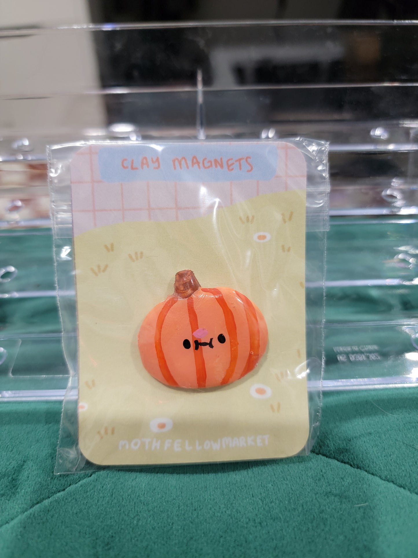 pumpkin clay magnet