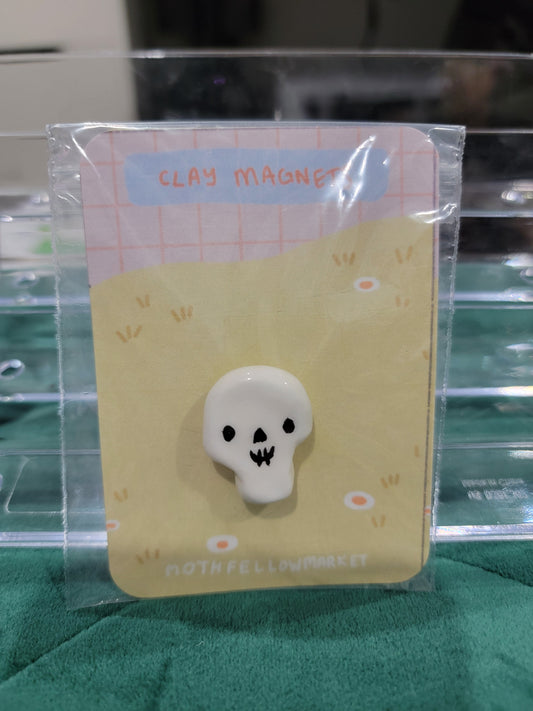 cute skull clay magnet