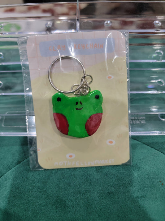 frog clay keychain