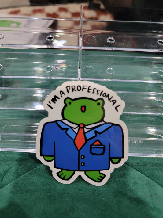 I'm a professional frog sticker