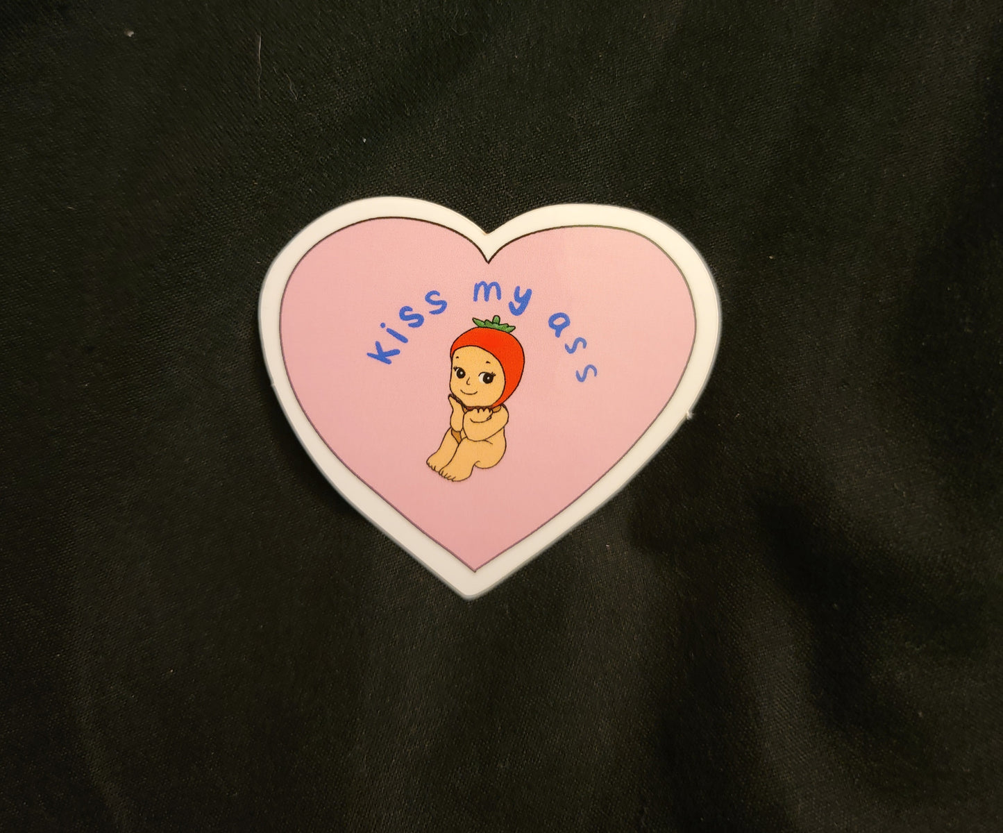 kiss my @ss heart sticker