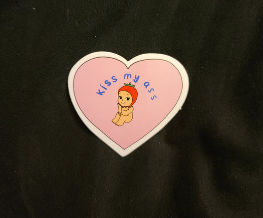kiss my @ss heart sticker
