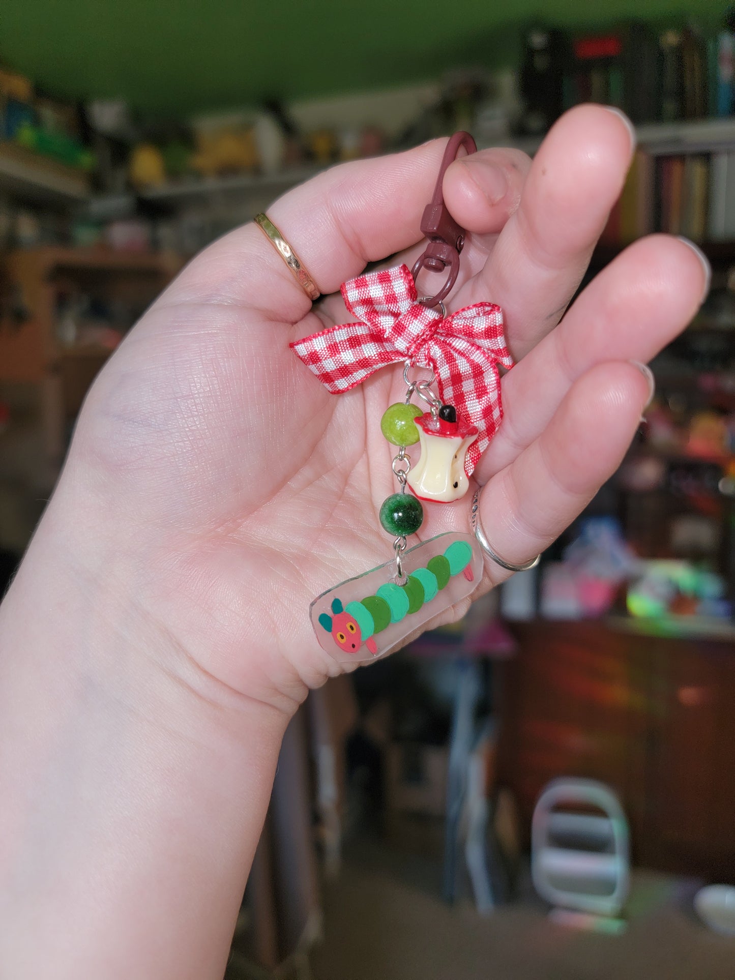 very hungry caterpillar keychain