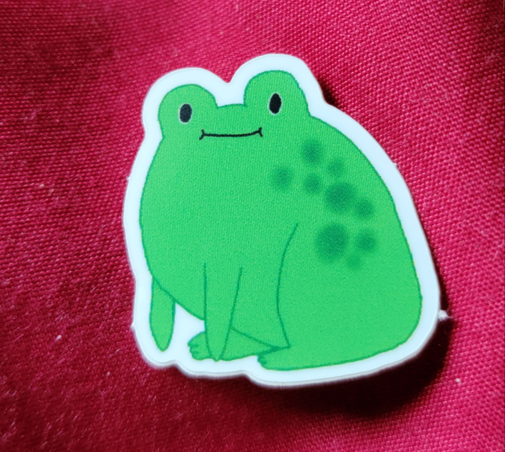 chubby frog sticker