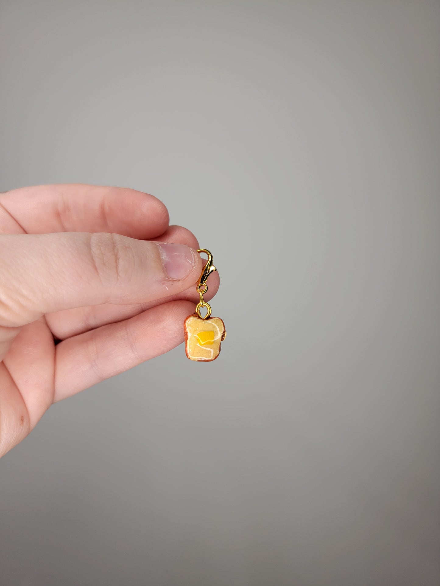 mini buttered toast charm