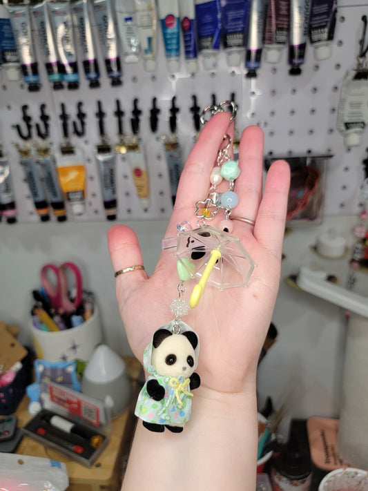 calico critter rain series long keychain