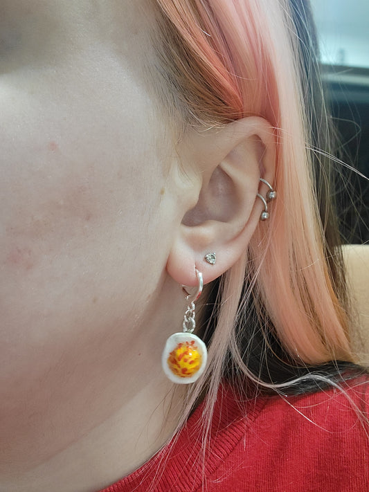 handmade deviled eggs earrings