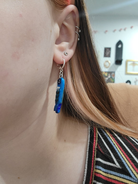handmade fish earrings