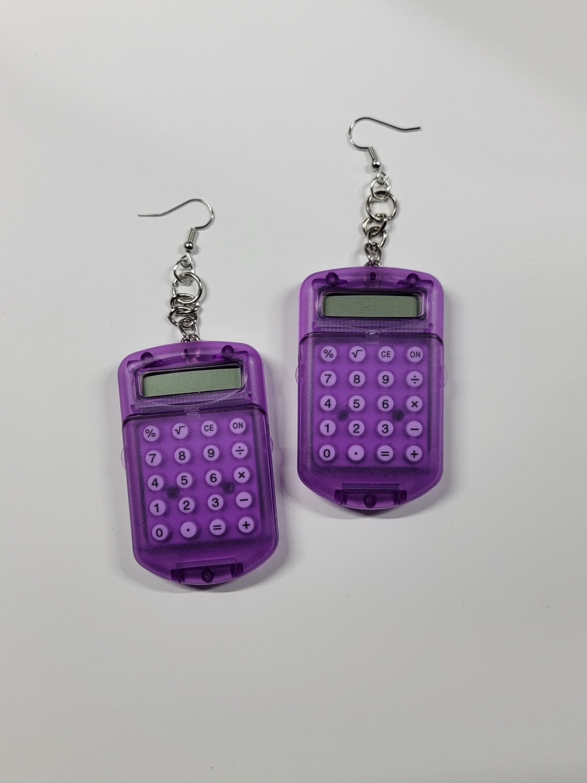 WORKING calculator dangle earrings