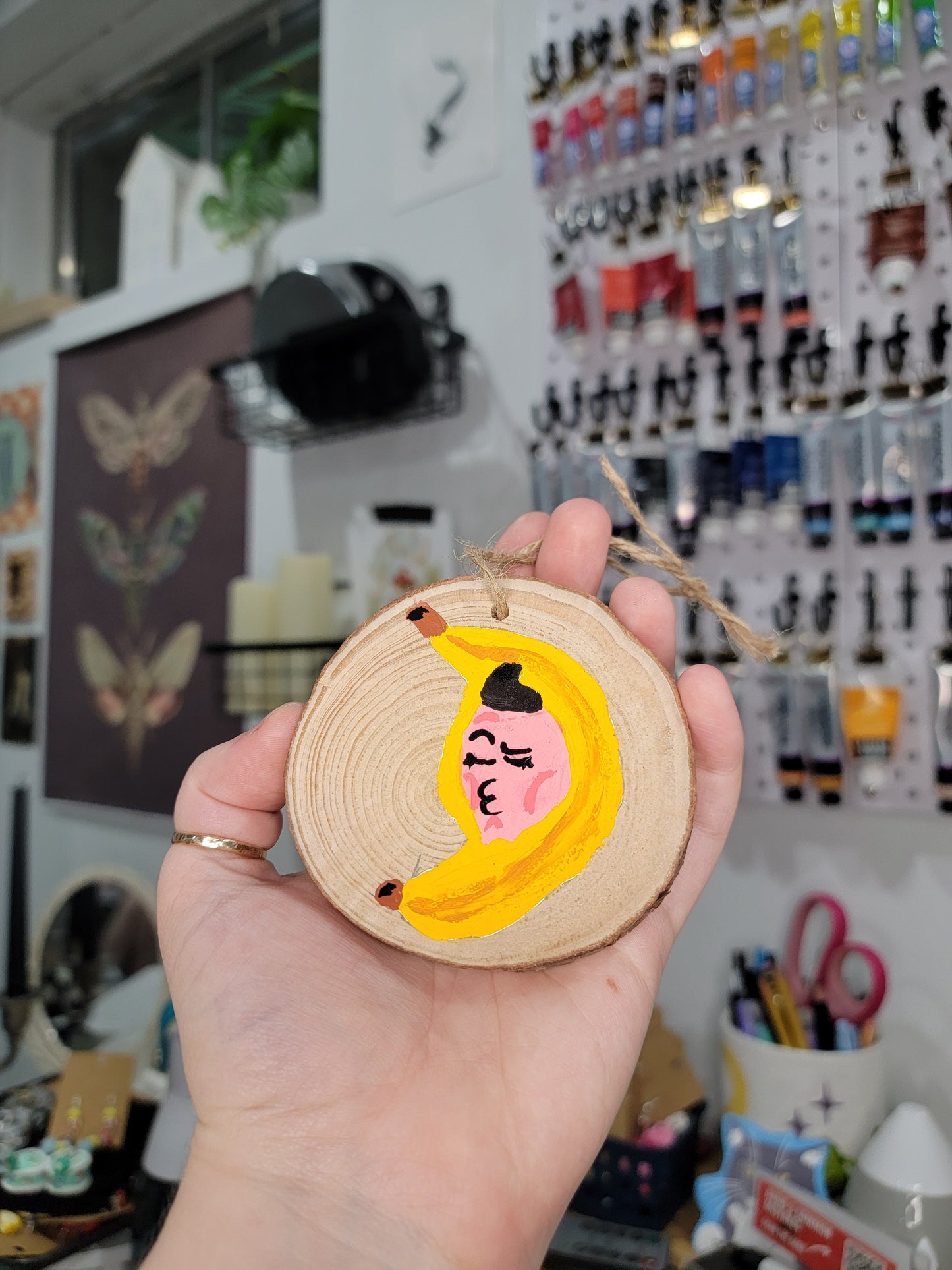 painted fruit mini wood plate