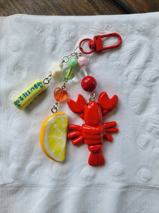 lobster dinner keychain