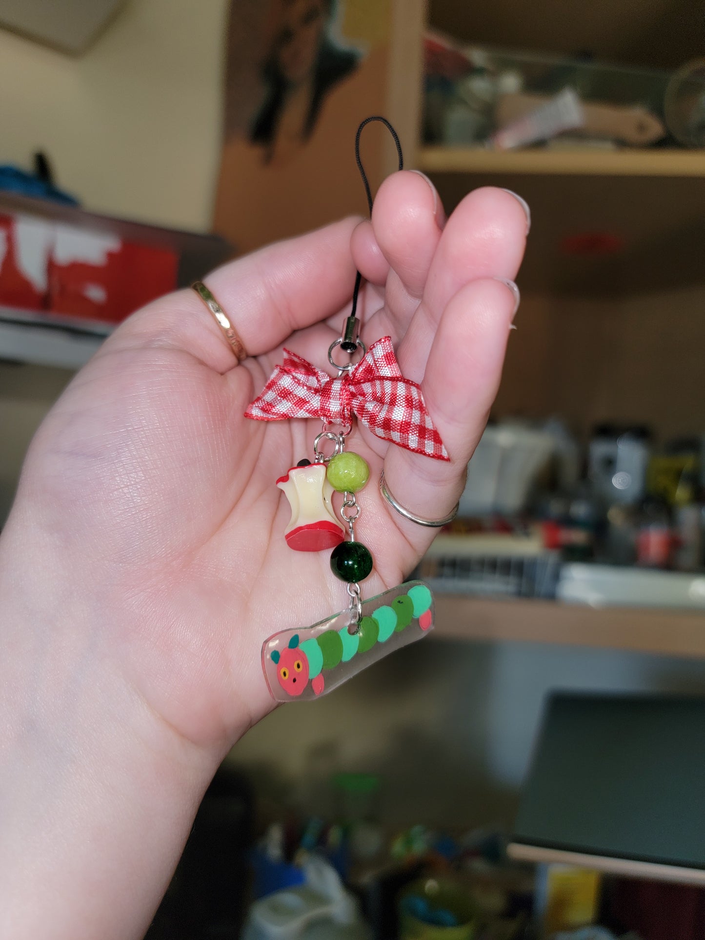 very hungry caterpillar keychain