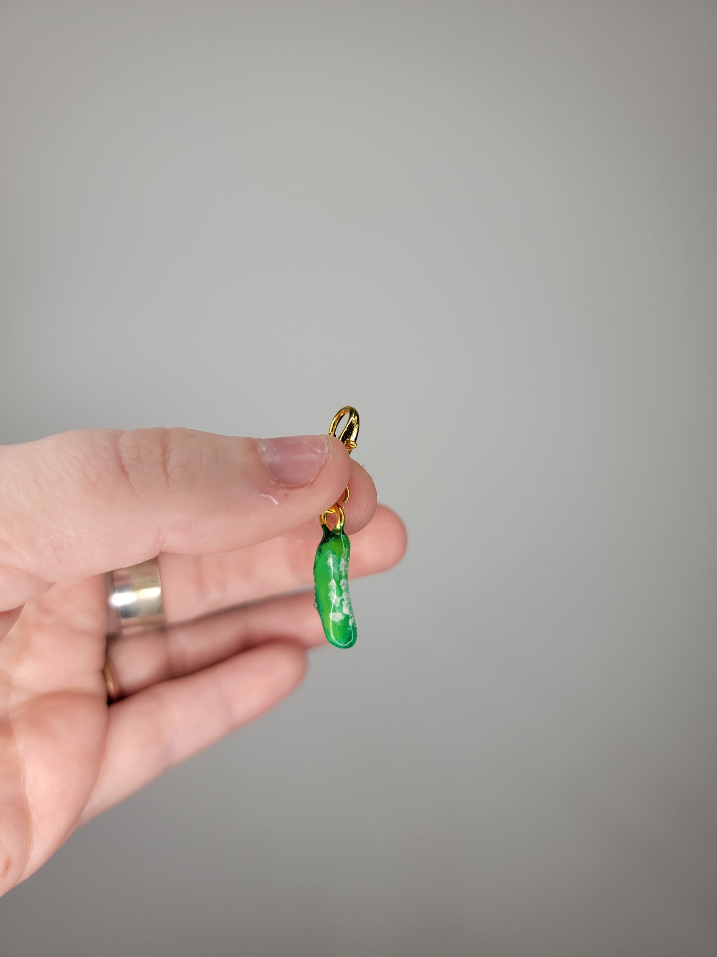 mini pickle spear charm