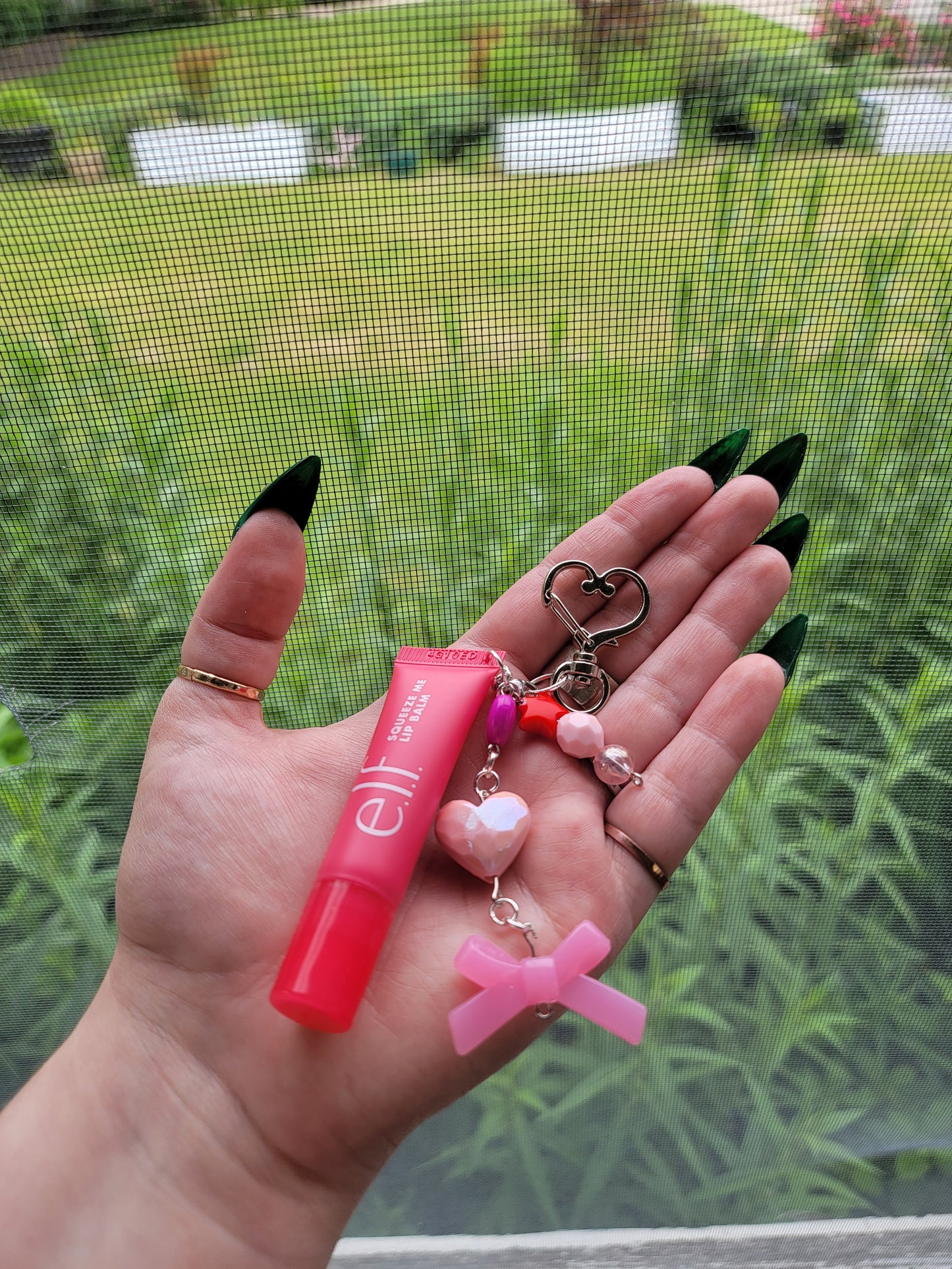 lip balm charm keychain