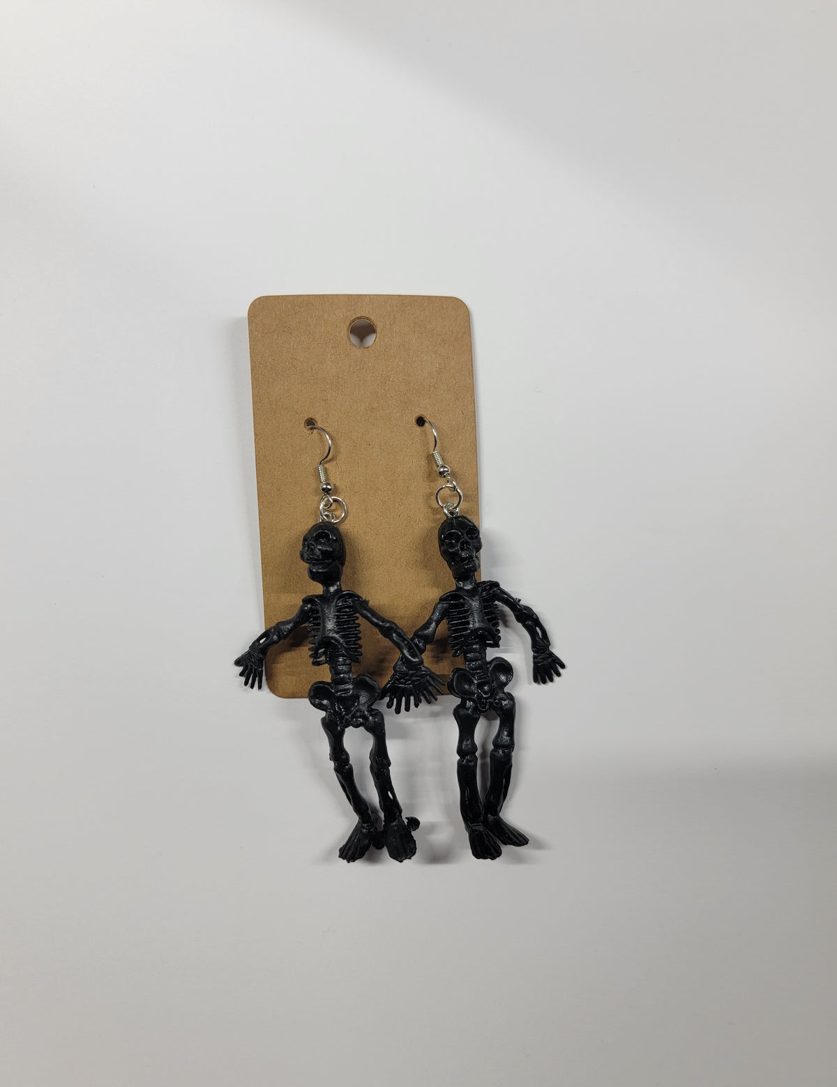 black skeleton dangle earrings