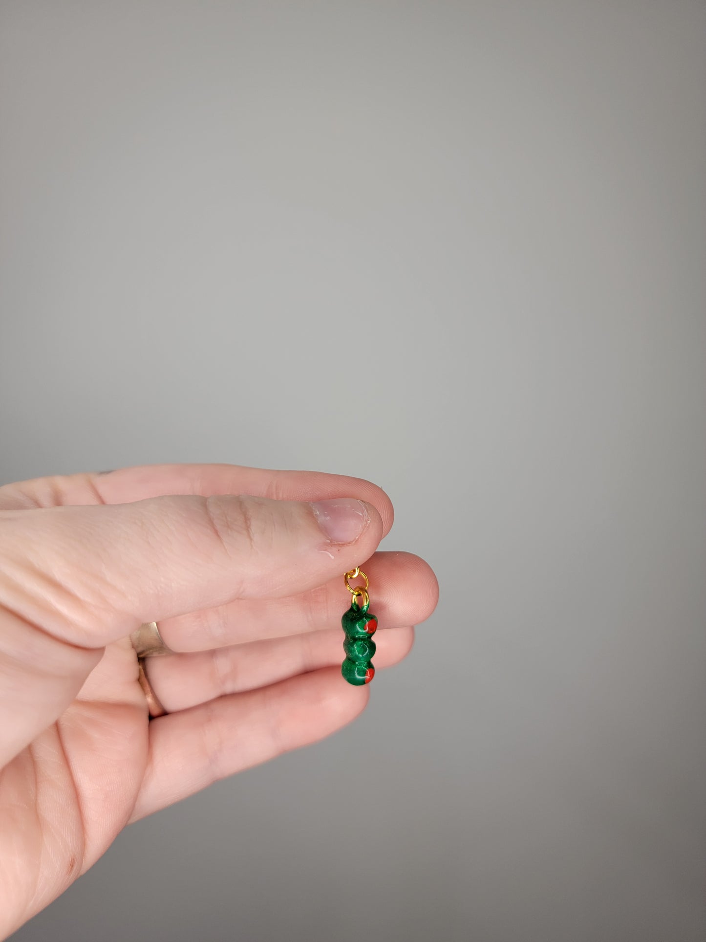 mini olive trio charm