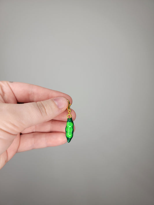 mini pea pod charm