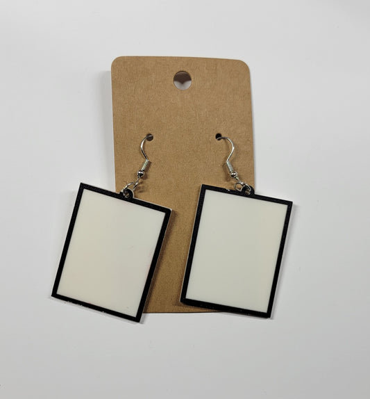 WORKING dry erase board dangle earrings