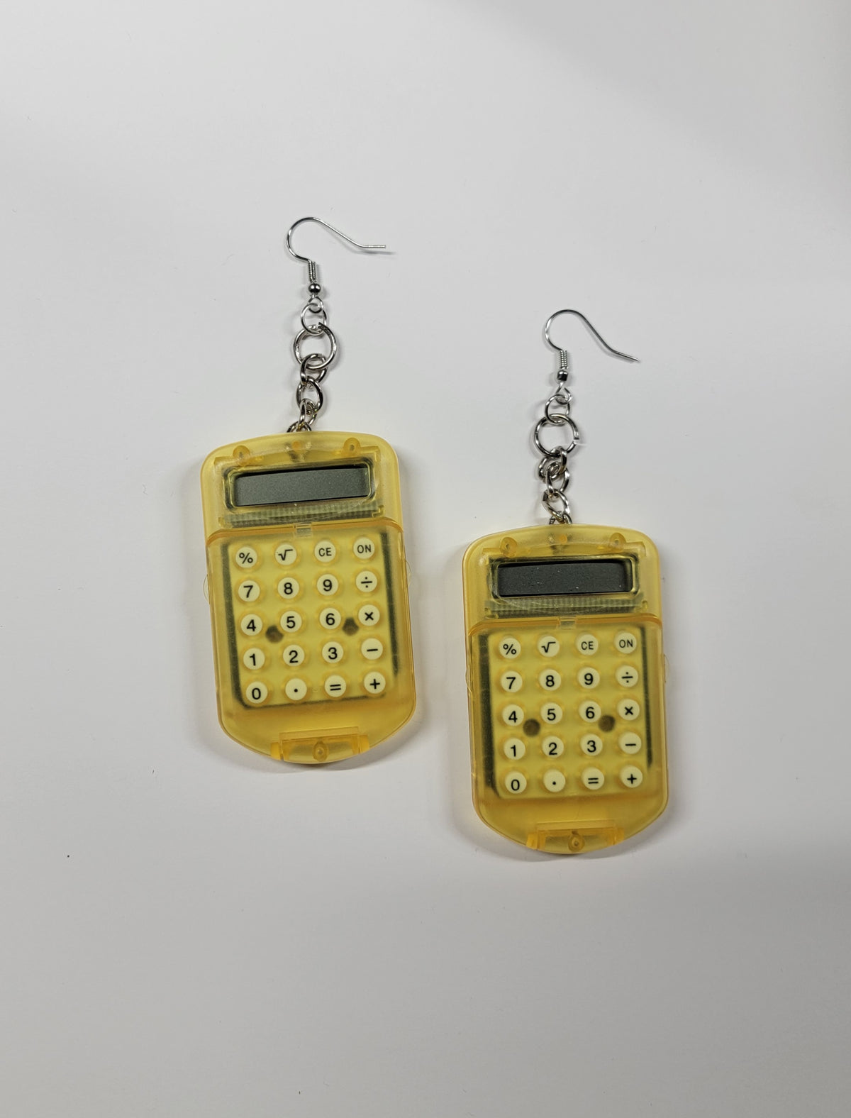 WORKING calculator dangle earrings