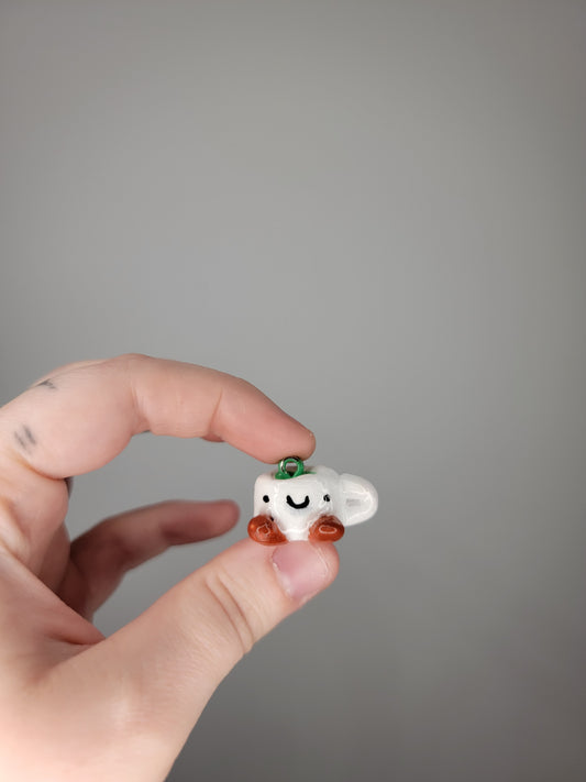 matcha & coffee mug charm