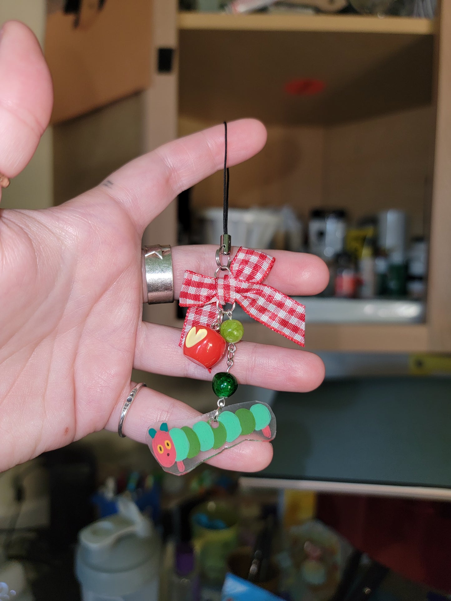 very hungry caterpillar keychain