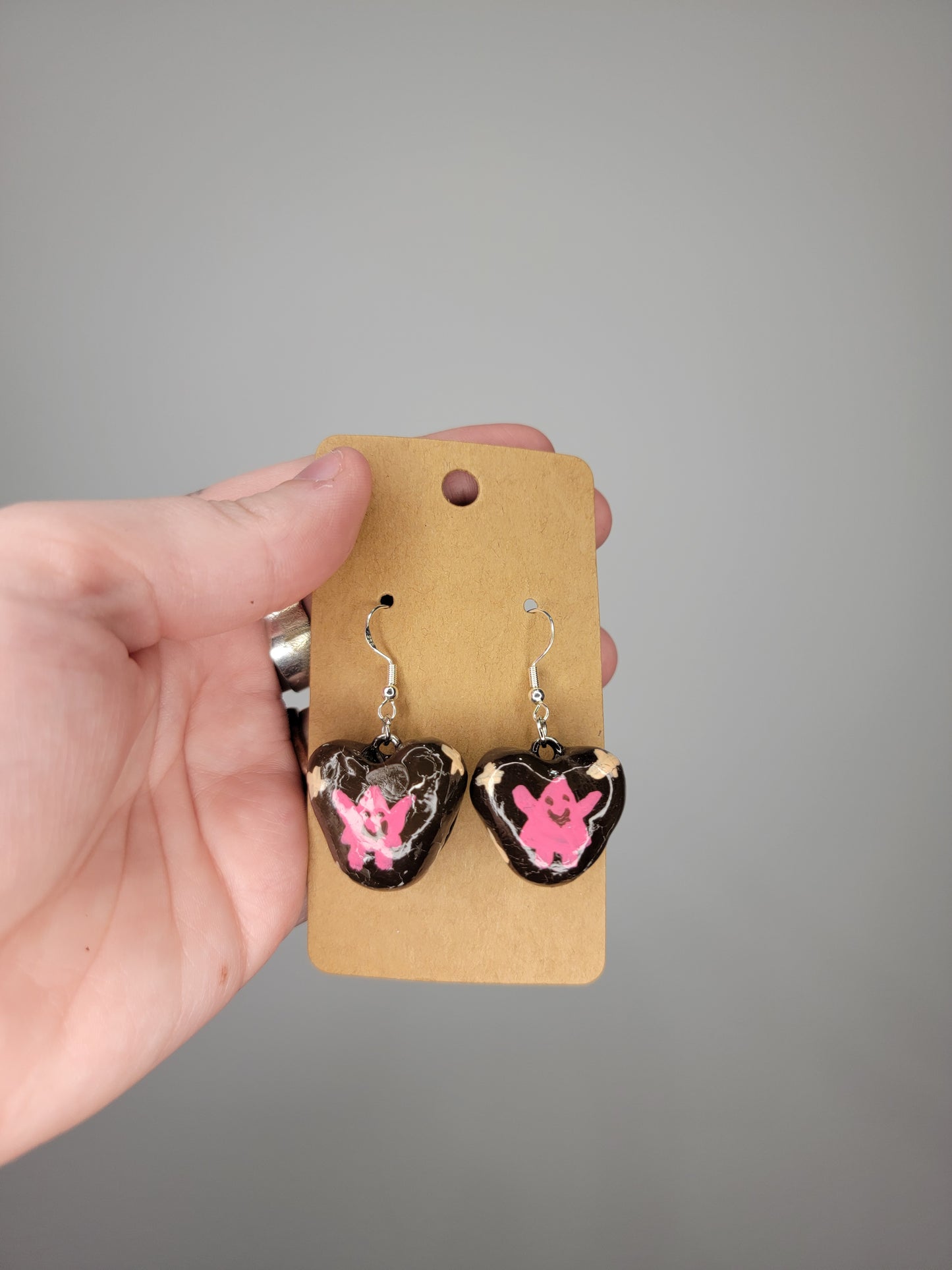 chocolate balloon patrick earrings