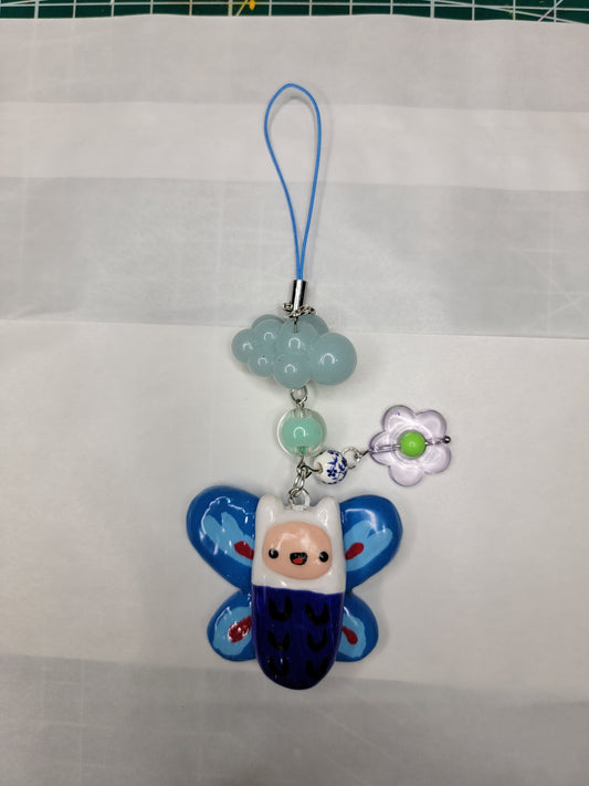 finn as a butterfly keychain