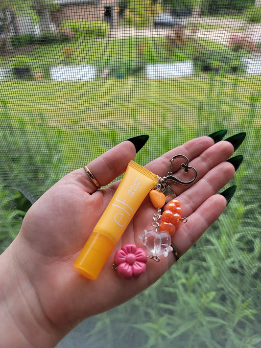 lip balm charm keychain