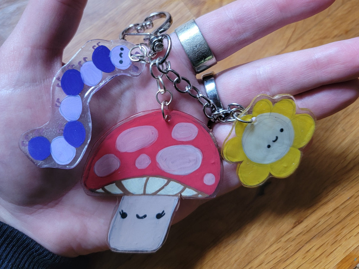 spring forest day keychain