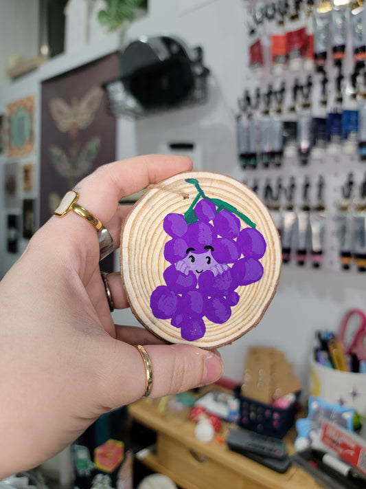 painted fruit mini wood plate